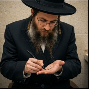 כתיבה בעט על גבי העור