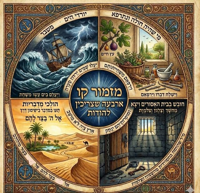  חיוב ברכת הגומל והבאת קרבן תודה