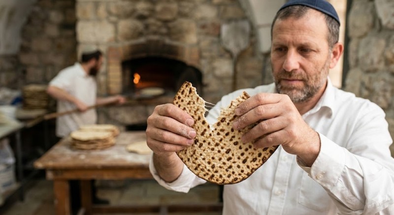  חימוץ במצה אחר שקרמו פניה בתנור
