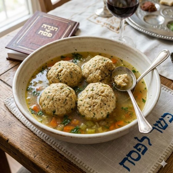  ברכת 'המוציא' על קניידלאך שנעשו מקמח מצה