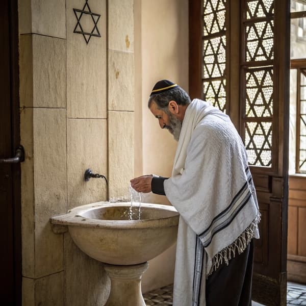 קיצור שלחן ערוך הלכות נטילת ידים לסעודה (סי' מ' ה)