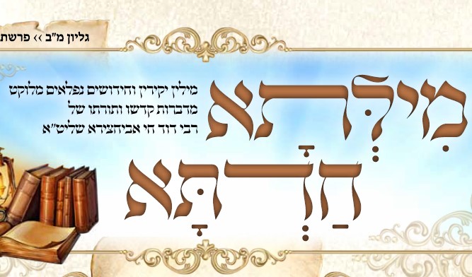  מילתא חדתא - פנחס תשפ"ב